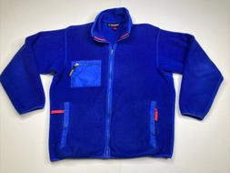 Fleece Retro X Xl Made In Usa Full Zip Pocket